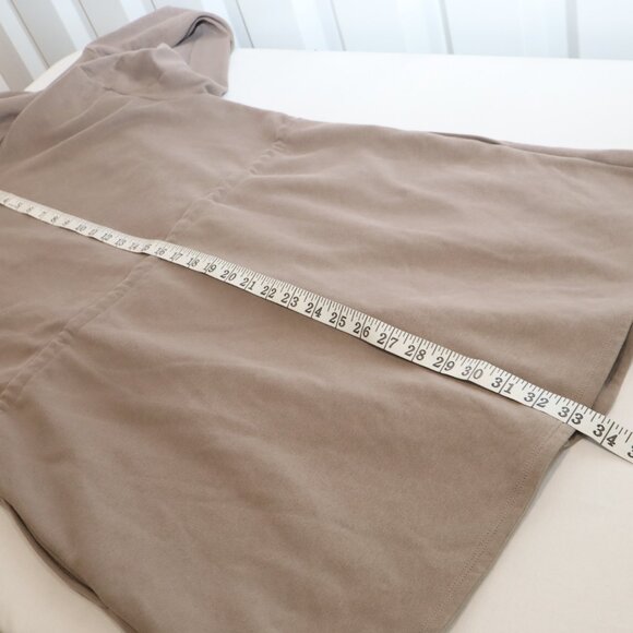 Beyond Yoga Womens Luxe Fleece Hooded On the Go Jacket Size Med Beige Open Front - Picture 8 of 8